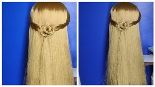 hairstyle for open hair ll hairstyle for long hair [upl. by Leffert]