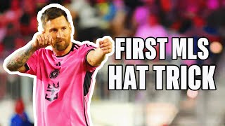 Messi FIRST MLS HAT TRICK powers Inter Miami to singleseason points record [upl. by Assiram397]