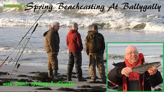 Spring Beachcasting Fishing Ballygally N Ireland  Traditional Irish Maritime Scenery [upl. by Ensoll117]