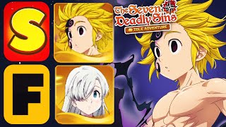 The OFFICIAL 7DS Idle Adventure Berserk Meliodas Edition TIER LIST [upl. by Artima]