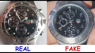 Tag Heuer watch how to spot fake Real vs Fake Tag Heuer time wear [upl. by Sirotek780]