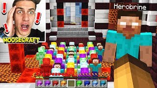 HEROBRINE SUMMONED HIS STEVE ARMY IN MINECRAFT [upl. by Berey]