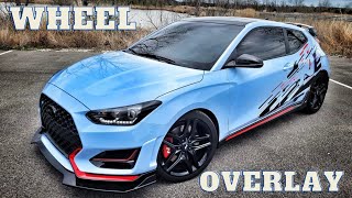 2019 Hyundai Veloster N 19” Factory OEM Vinyl Wheel Rim Overlays Decals Install [upl. by Inus673]