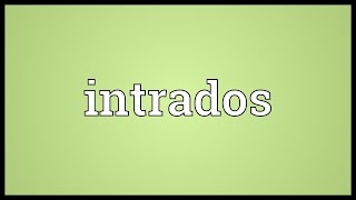 Intrados Meaning [upl. by Wauters]