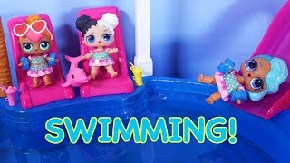 LOL SURPRISE DOLLS Go Swimming And Clean Their Rooms [upl. by Singband]