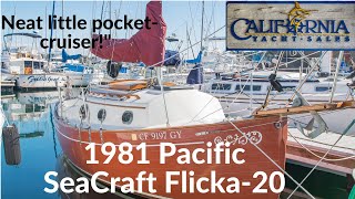 1981 Pacific Seacraft Flicka20 SOLD  California Yacht Sales [upl. by Aleusnoc810]