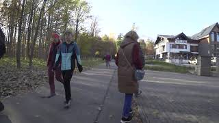 Tatranská Lomnica in Autumn 2024 – walking through the resort town streets [upl. by Ladnik]