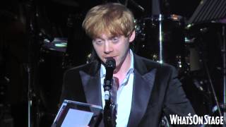 Rupert Grint accepts the WhatsOnStage Award for Best London Newcomer [upl. by Eagle]