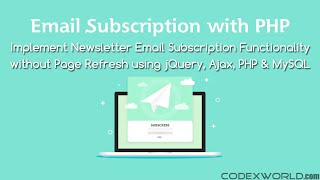 Newsletter Email Subscription with PHP and MySQL [upl. by Nagorb]