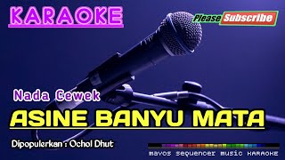 ASINE BANYU MATA Nada Cewek Ochol Dhut KARAOKE [upl. by Oicinoid]