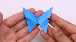 How to Make Easy Origami Butterfly in Just 1 Minute  Beautiful Origami Butterflies with Color Paper [upl. by Jesus]