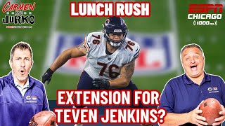 Does Chicago Bears Guard Teven Jenkins deserve an extension  The Lunch Rush [upl. by Finer910]