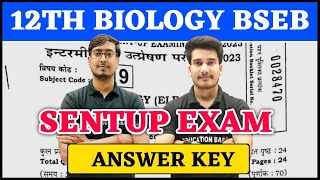 12th Biology Answer Key  Bihar Board Sentup Exam  Biology Class 12 Question Paper Solution [upl. by Addam]