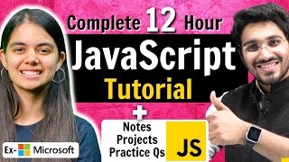 JavaScript Tutorial 2024 for Beginners to Pro with Notes Projects amp Practice Questions [upl. by Christin924]