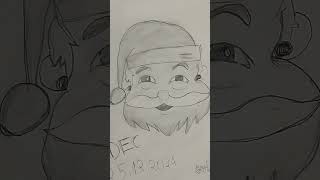 How to drow Santa🎅 cla🎅youtubeshort videosketch drawing [upl. by Sherurd]