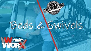 VW Worx Camper Conversions Beds amp Swivels The original VW Rusty Lee Rock amp Roll Beds [upl. by Nnylannej]