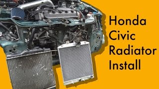 Honda Civic Radiator Install [upl. by Dittman429]