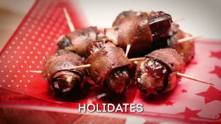 Holidates  Vegan cheesedstuffed baconwrapped dates using our streaky rashers [upl. by Weissmann130]