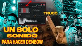 COMO HACER UNA DEMBOW CON UN SOLO SONIDO [upl. by Ahsemrak]