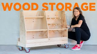 Mobile Plywood amp Lumber Storage Cart  Only 1 Sheet Of Plywood [upl. by Fayth524]