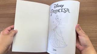 Livro Disney Princesas 100 Páginas para Colorir e Aprender – Editora Rideel [upl. by Adnorahs]