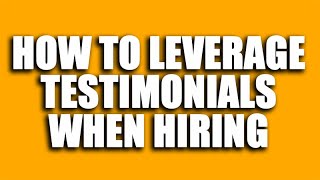 Why Roofing Sales Rep Testimonials Are Key When Hiring [upl. by Bunting]