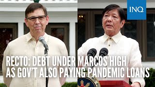 Recto Debt under Marcos high as gov’t also paying pandemic loans [upl. by Ahsilahs193]