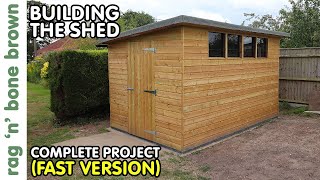 DIY Building A Shed From Scratch  Complete Project Fast Version [upl. by Aihsital]