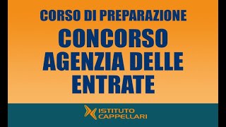 Il concorso Agenzia delle Entrate [upl. by Gentille]