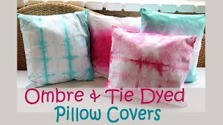 Ombre and Tie Dyed Pillows DIY Decor [upl. by Amati]