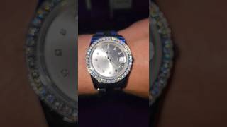 HARLEMBLING 41mm Presidential Watch w Moissanite Bezel Full Review Video on YT Channel shorts [upl. by Amling]