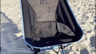 Helinox Chair One Original Lightweight Compact Collapsible Camping Chair Review [upl. by Enaasiali667]