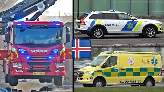 ICELAND Police units Ambulance and Fire Department in Reykjavik [upl. by Magner]