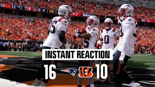 INSTANT REACTION Patriots stun Bengals with 1610 upset win in Week 1 [upl. by Harlin]