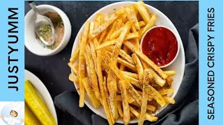 SEASONED CRISPY FRIESJUSTYUMM [upl. by Leandra509]