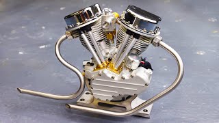 Mini Harley Davidson Panhead Engine Sounds Like the Real Thing [upl. by Buschi120]