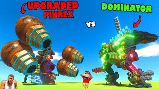 PINREX Upgraded vs UNDEFEATED DOMINATOR in Animal Revolt Battle Simulator with SHINCHAN and CHOP [upl. by Sidran]