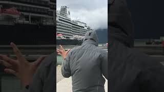 Walking against the wind in Skagway Alaska 💙 [upl. by Aurita]