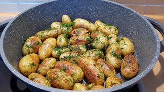 Gebratene Junge Kartoffeln mit Frischem Dill  Fried Young Potatoes with Fresh Dill [upl. by Lemmuela]