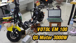 ทดสอบจักรยานไฟฟ้า กล่อง EM100 ล้อ QS Motor 3000W แบตเตอรี่ลิเทียม NMC 72V 20A [upl. by Aiseneg]