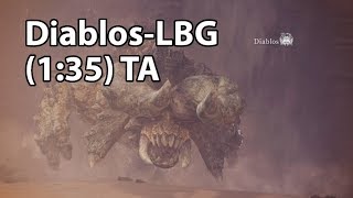 MHW Diablos in 135 Using Light Bowgun TA rules ex World Record [upl. by Maxfield]