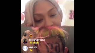 6IX9INE ON INSTAGRAM LIVE WITH CUBAN DOLL👀 [upl. by Diarmid204]