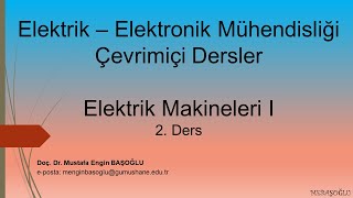 Elektrik Makineleri I 2 Ders  Elektromanyetizmanın Temelleri [upl. by David]