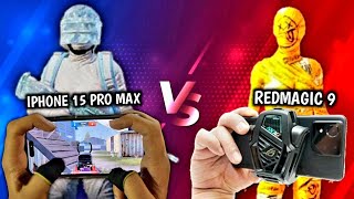 REDMAGIC 9 VS IPHONE 15 PRO MAX ☆ 1V1 CHALLENGE  PUBG MOBILE [upl. by Nomis379]