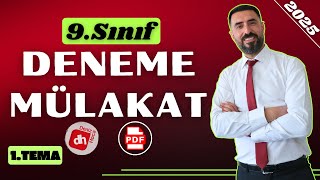 DENEME ve MÜLAKAT Nedir Özellikleri Nelerdir  9Sınıf 1Tema Sözün İnceliğİ  Deniz Hoca PDF📝 [upl. by Auhoj778]