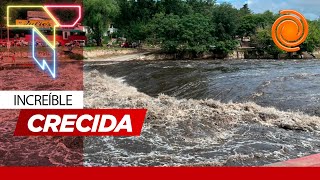 La furia del agua impresionantes crecidas en los ríos de Córdoba tras la lluvia torrencial [upl. by Nwadahs]