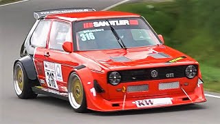 9400Rpm VW Golf Mk1  Onboard BERGCUP Monster [upl. by Mages665]