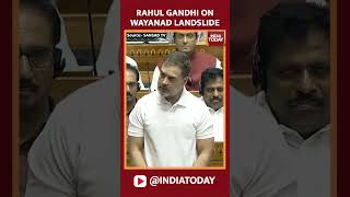 Rahul Gandhi raises Wayanad landslide disaster in Lok Sabha keralalandslide wayanadnews [upl. by Aicilihp18]