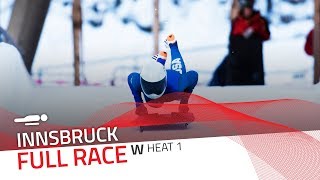 Innsbruck  BMW IBSF World Cup 20182019  Womens Skeleton Heat 1  IBSF Official [upl. by Ramsden531]