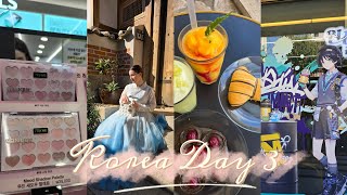 My Korea Vlog Day 3 and 4 Cafe Hopping Hongdae Hanbok rental [upl. by Goulette]